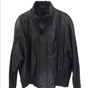 Vintage members only Leather bomber jacket
